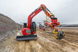 Neuer ERNE Bohrbagger für Spezialtiefbau-Massnahmen in Villigen