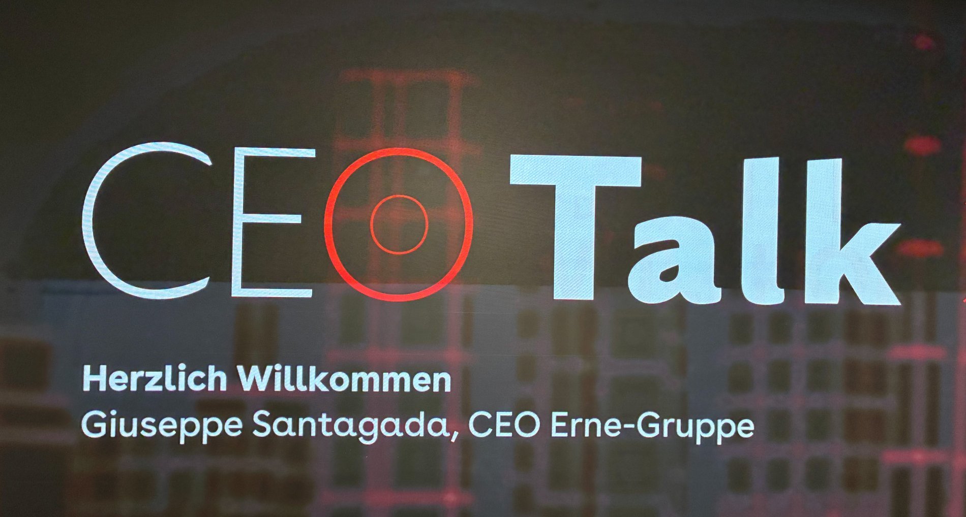 ERNE Gruppe CEO Talk mit Giuseppe Santagada ERNE Gruppe CEO Talk mit Giuseppe Santagada