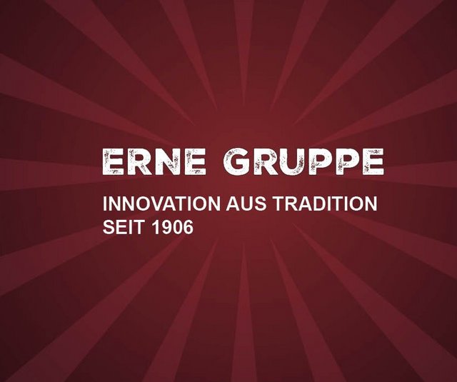 Die ERNE Gruppe – Innovation aus Tradition seit 1906 Die ERNE Gruppe – Innovation aus Tradition seit 1906