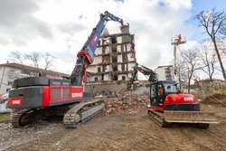 Rückbau-Arbeiten auf dem Areal des ehemaligen Felix Platter Spitals