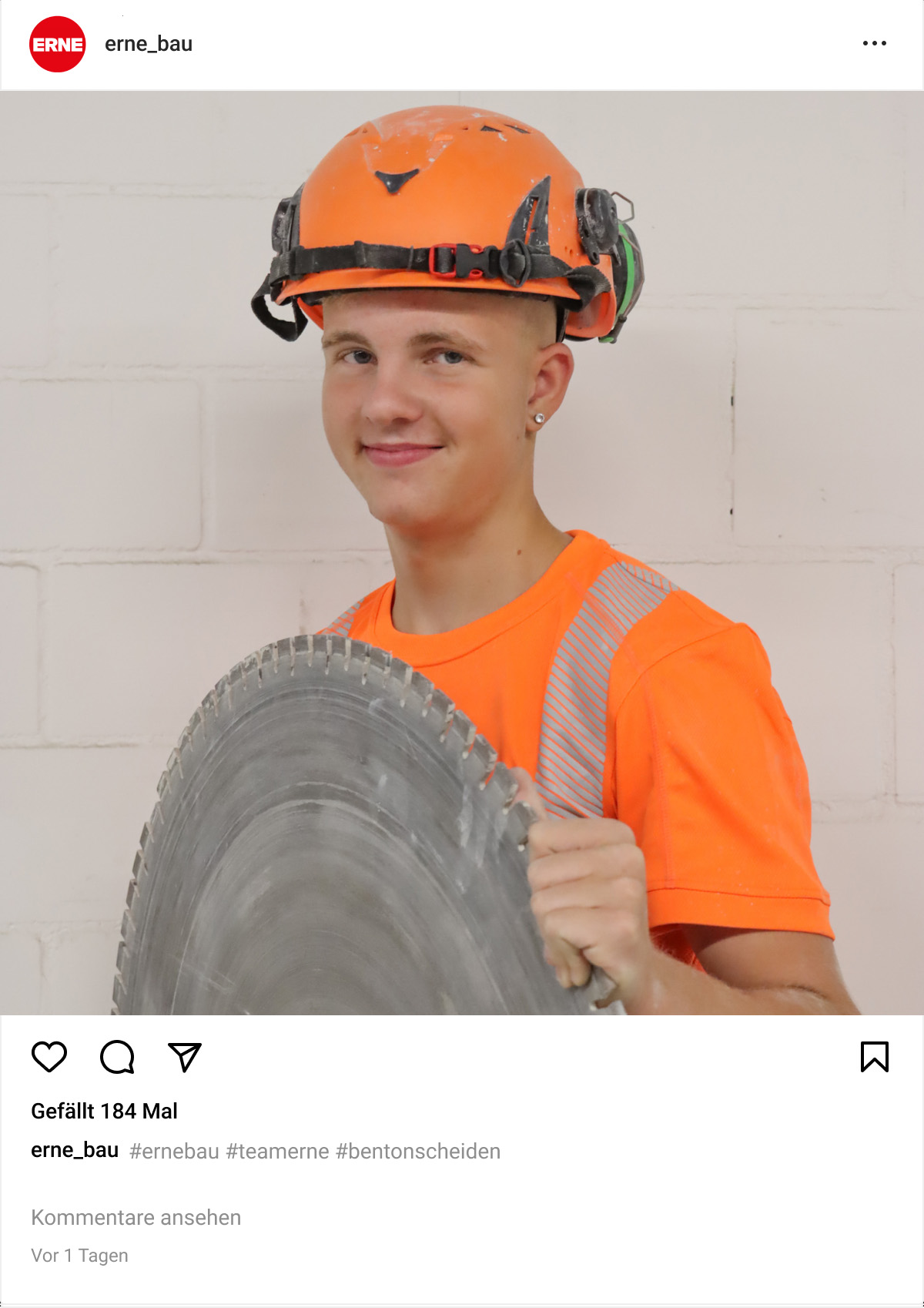 Bauwerktrenner Lernender ERNE decon Bauwerktrenner Lernender ERNE decon