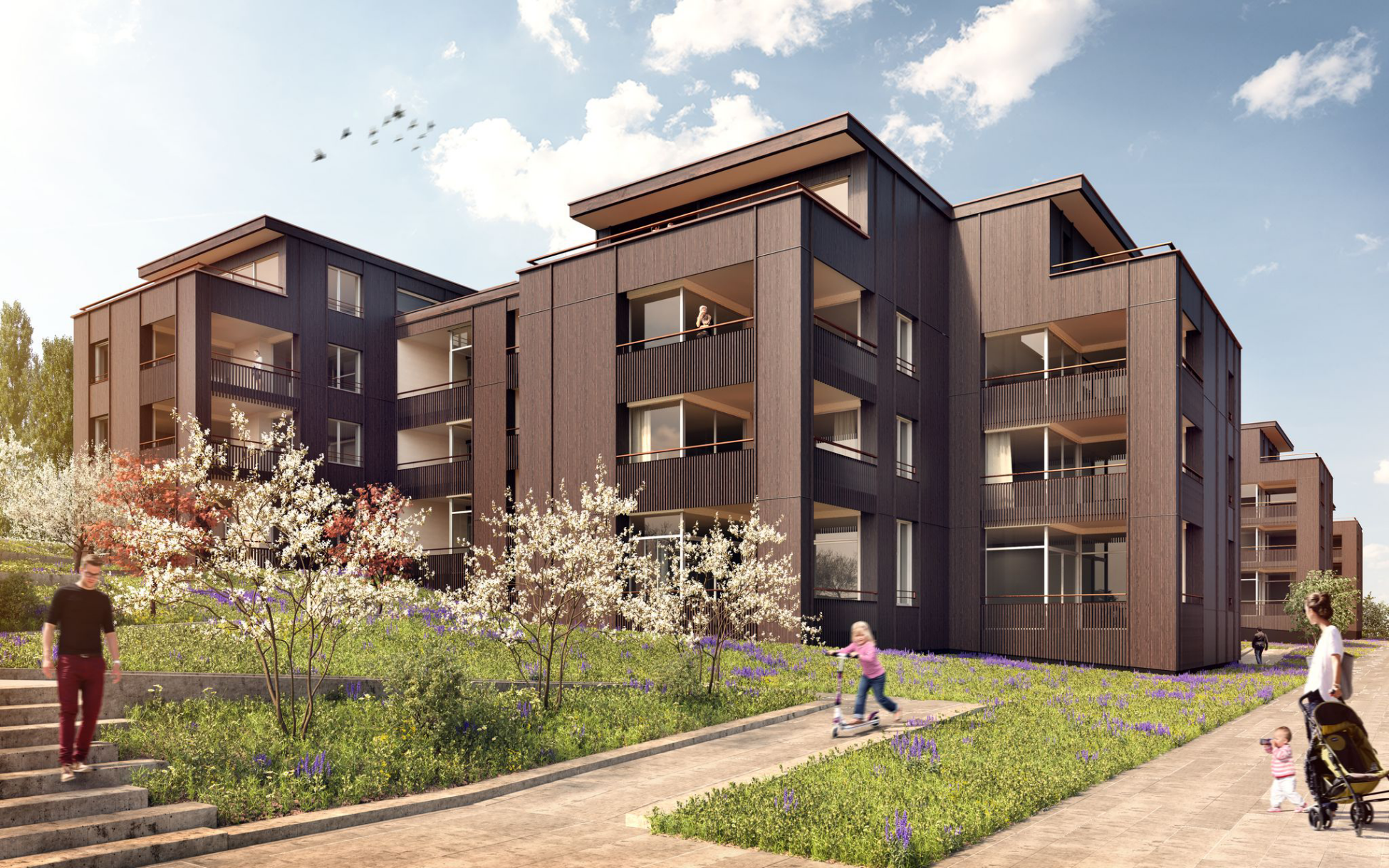 Küttigen Wohnüberbauung Baumgarten Visualisierung Küttigen Wohnüberbauung Baumgarten Visualisierung