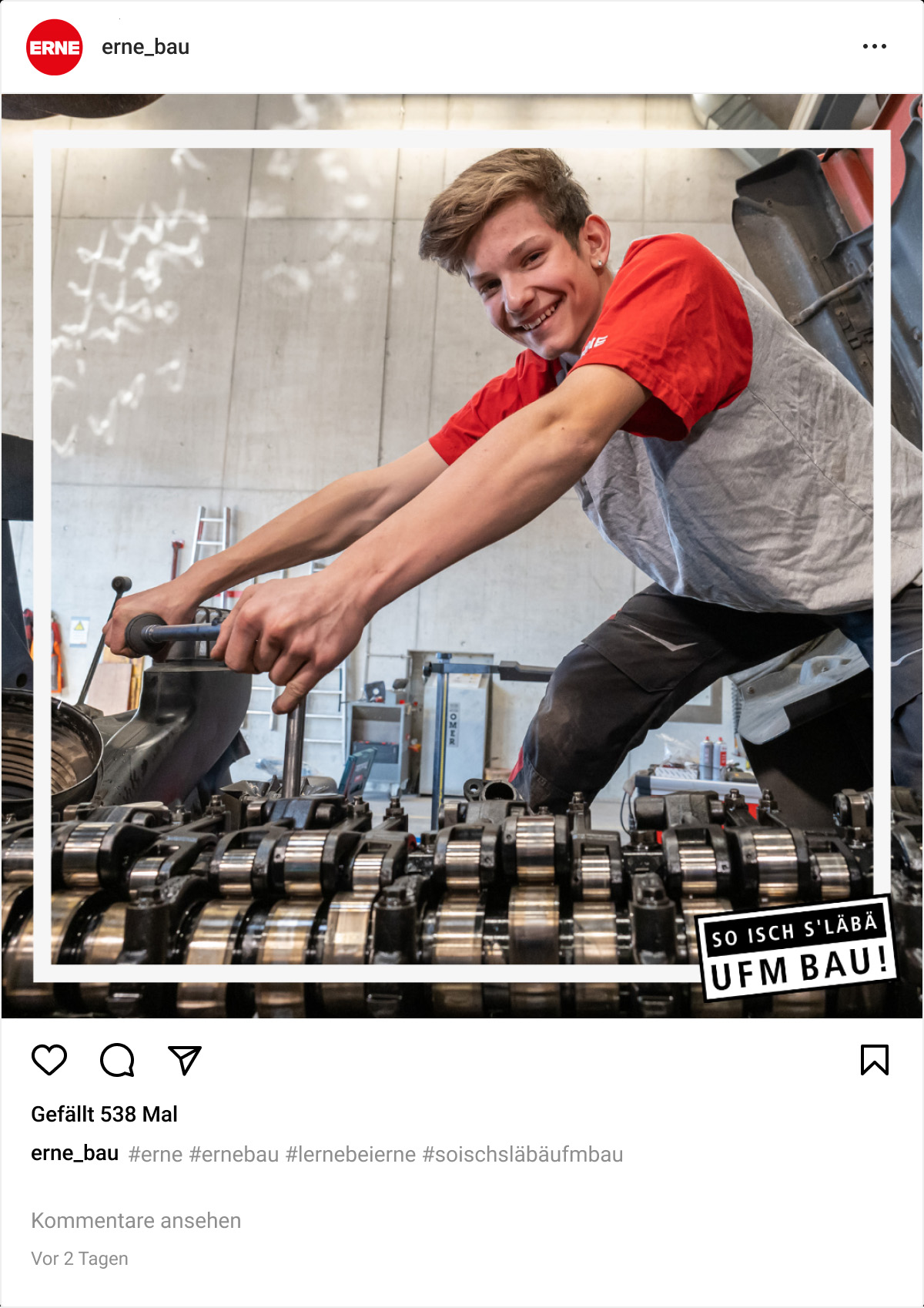 Baumaschinenmechaniker EFZ Lehre