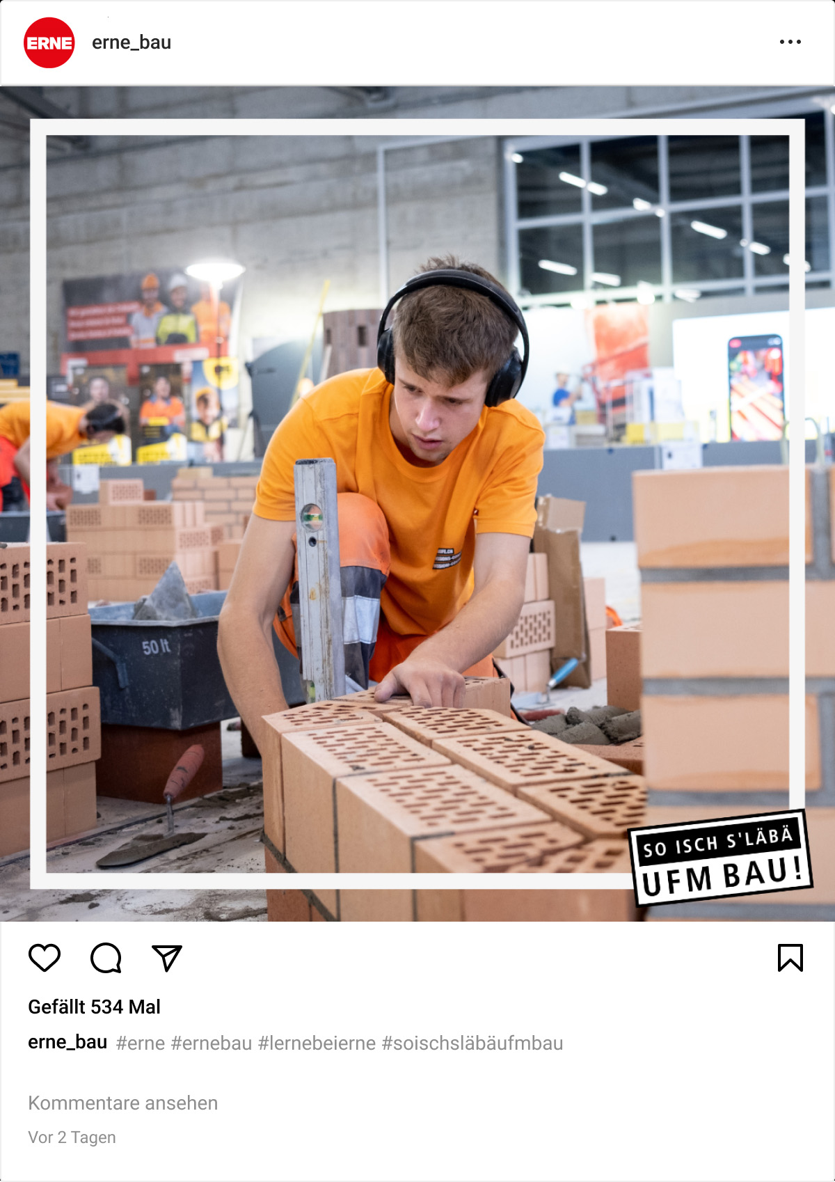 Maurer Lernender ERNE SwissSkills Maurer Lernender ERNE SwissSkills