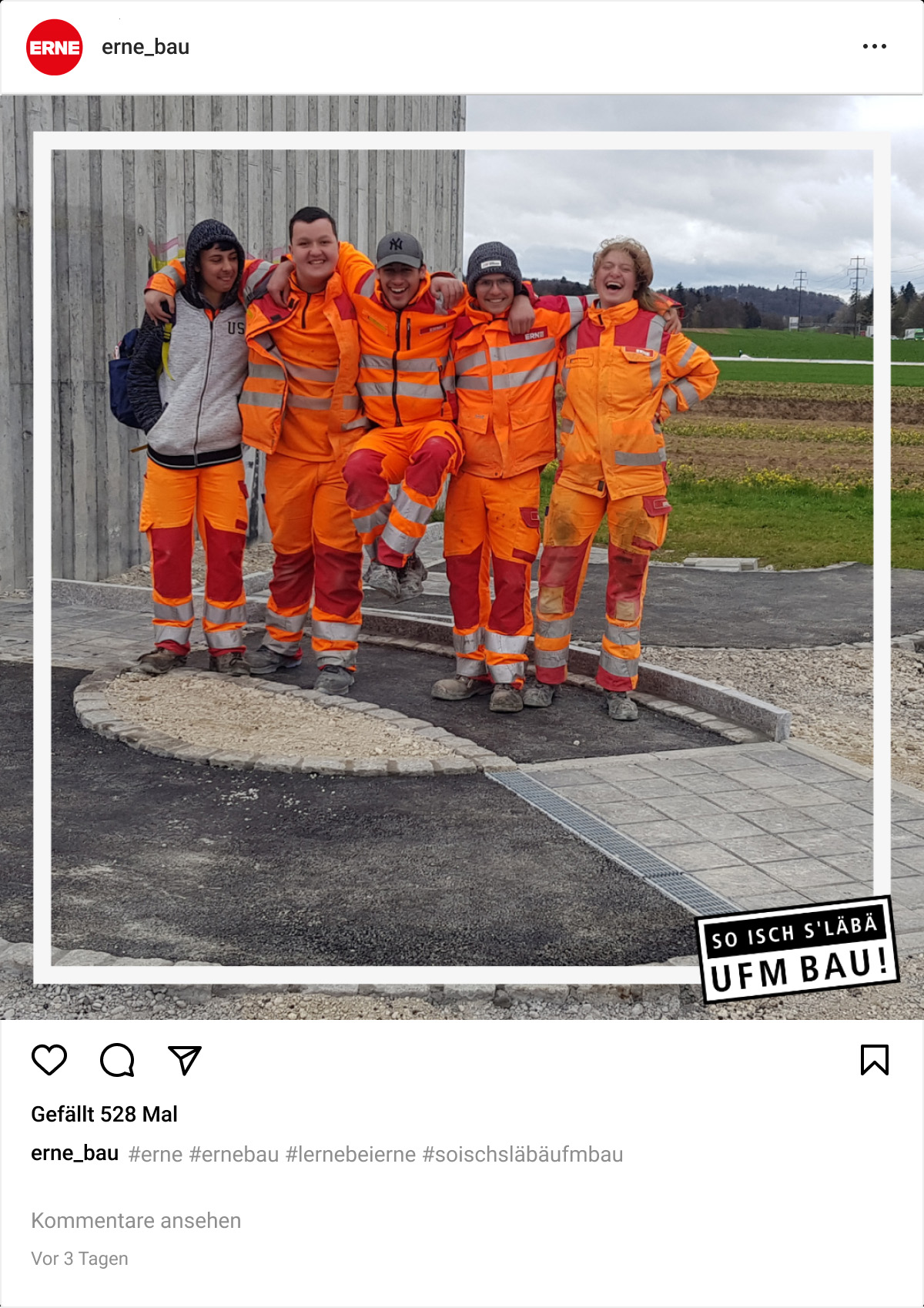 Strassenbauer Lehre ERNE Strassenbauer Lehre ERNE