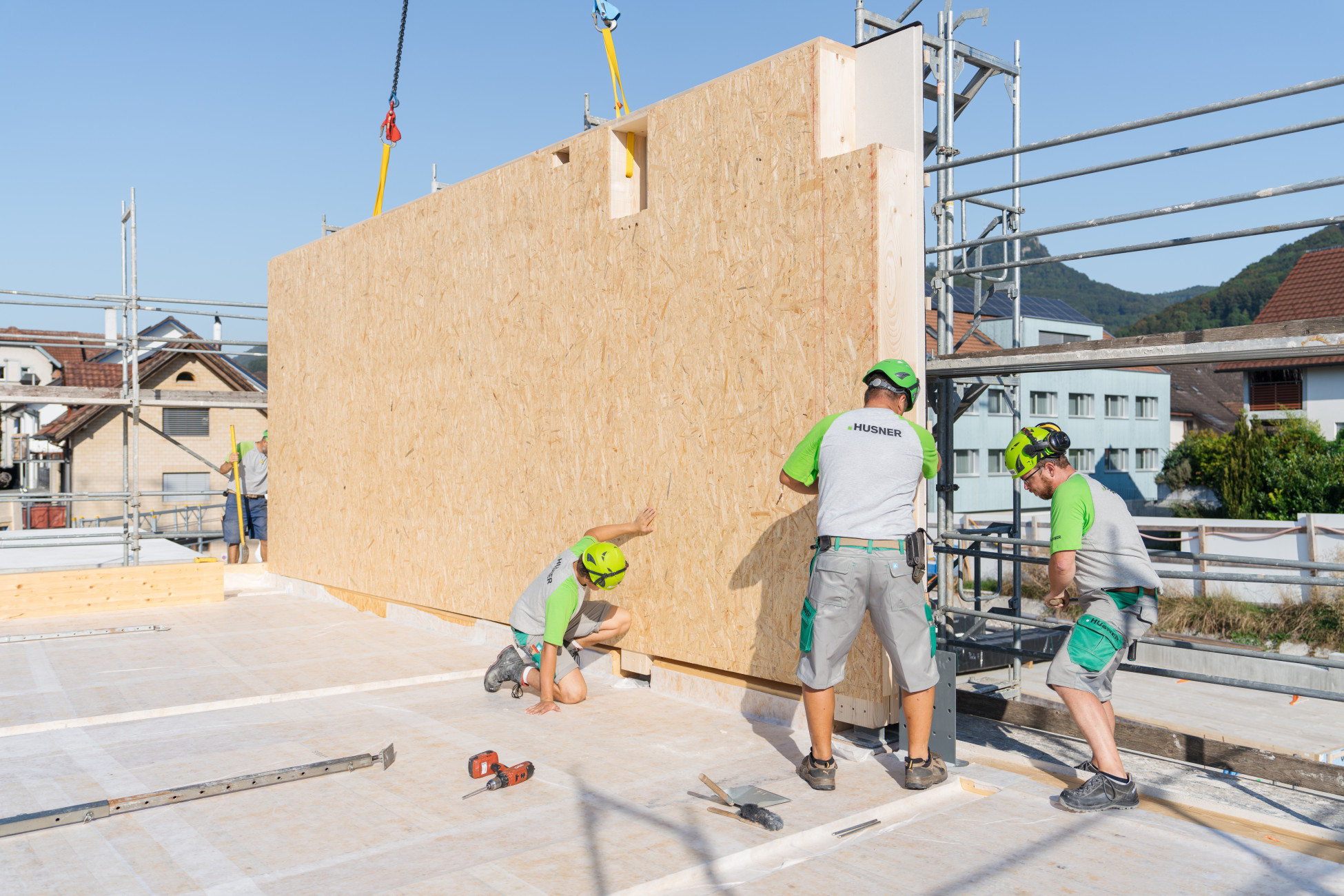HUSNER Elementbau Montage Baustelle