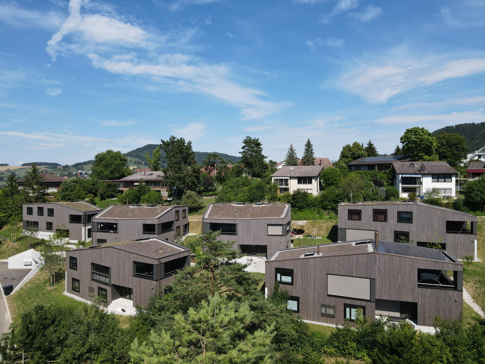 Gesamtleistung Gipf-Oberfrick Neubau Arealüberbauung Leben im Park Holzelementbau Fassadenbau