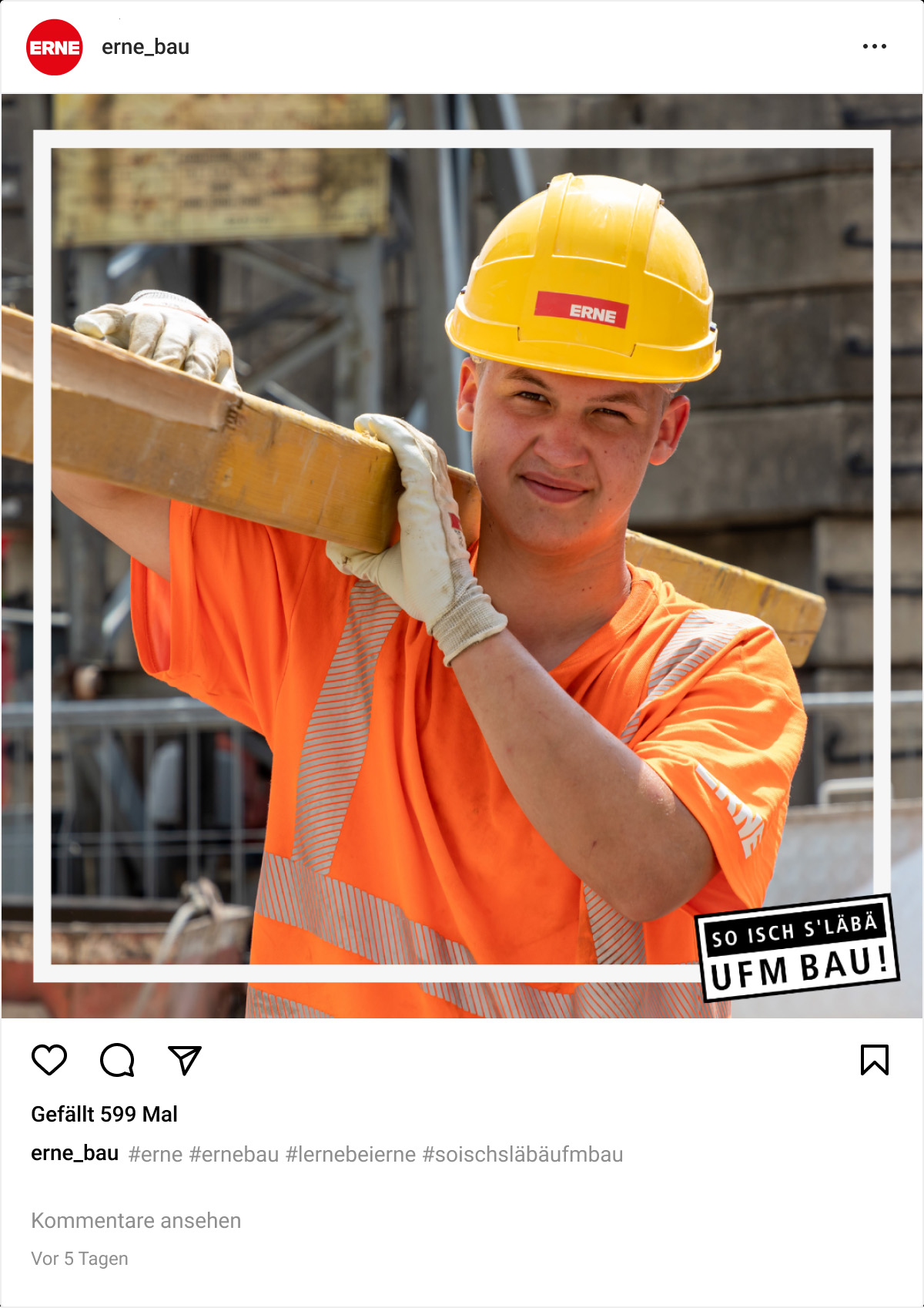 Maurer Lehre bei ERNE